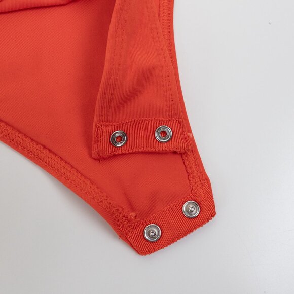 Aritzia Original Contour Squareneck Bodysuit Hot Cheeky Red - Picture 10 of 12